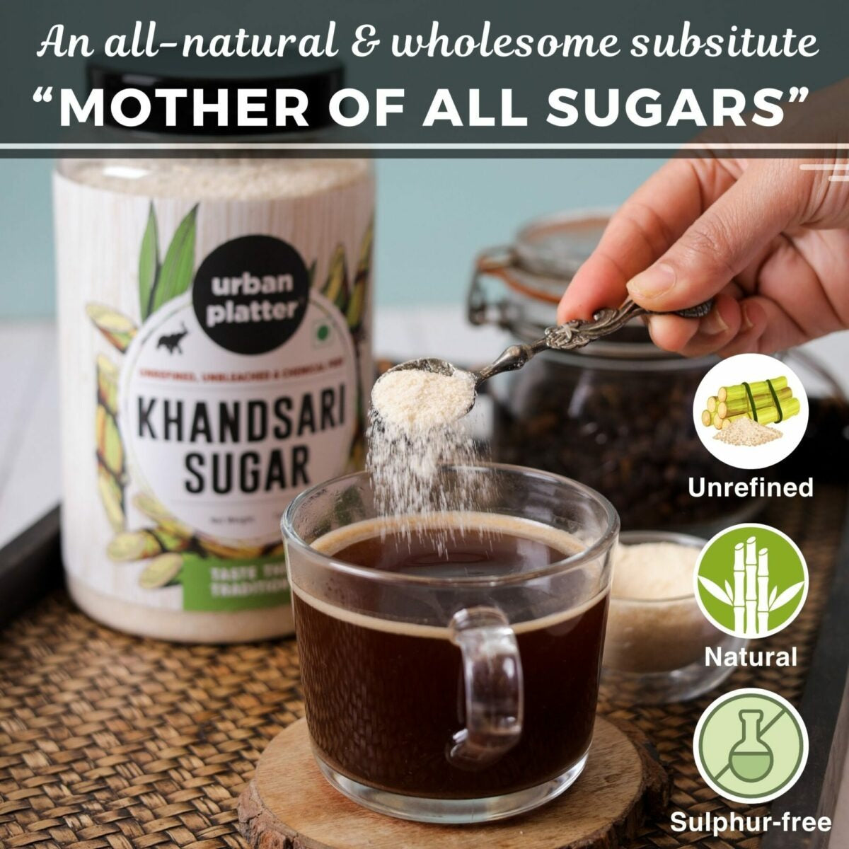Urban Platter Khandsari Sugar - 1 kg