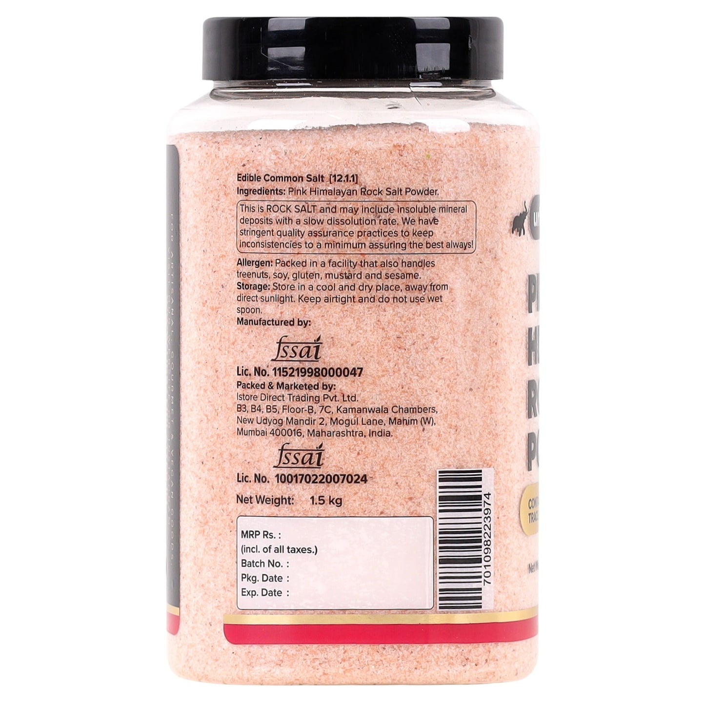 Urban Platter Pink Himalayan Rock Salt Powder - 1.5 kg
