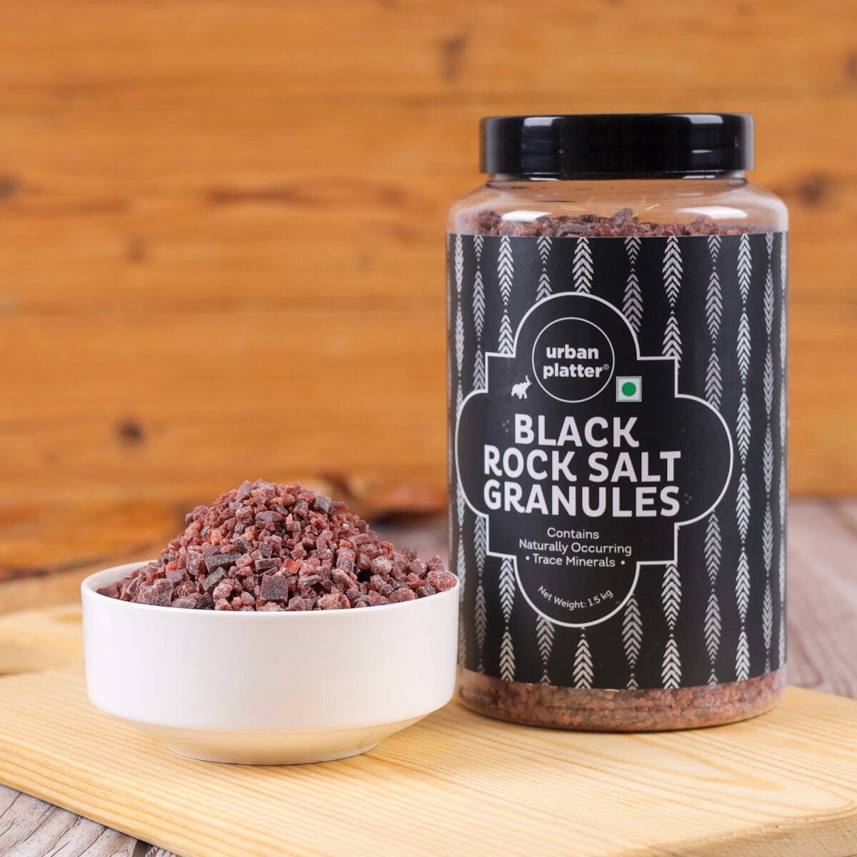 Urban Platter Black Rock Salt Granules - 1.5 kg