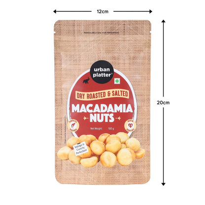 Urban Platter Roasted Salted Macadamia Nuts - 100 gms