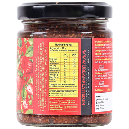 Urban Platter Strawberry Chia Spread - 200 gms