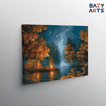 A Night in Jungle Tent Paint By Numbers kit