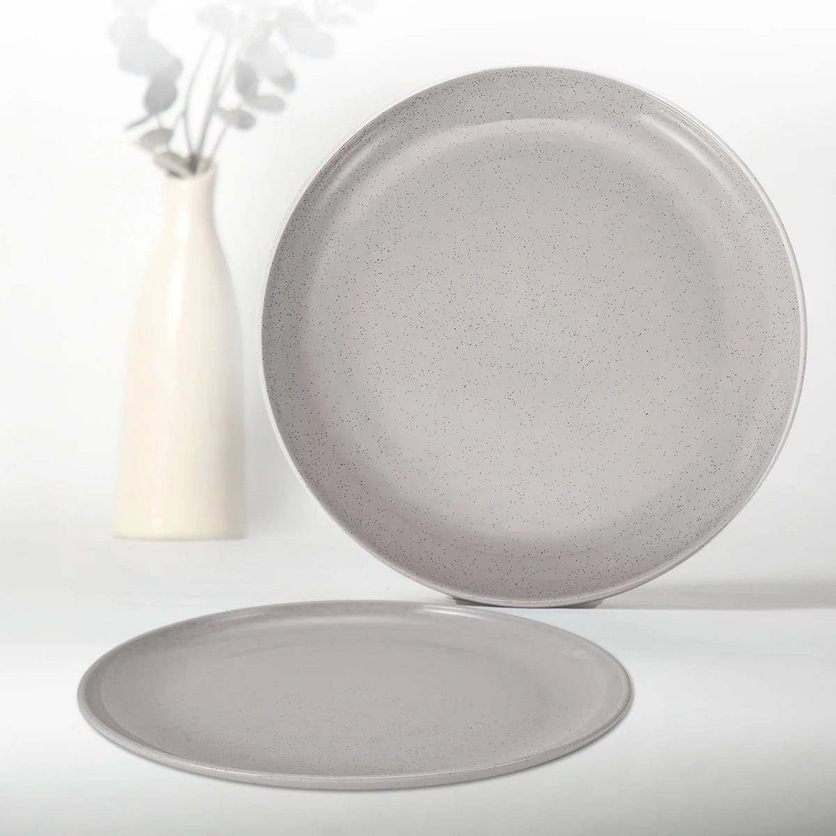 Anko Speckled Green Glazed Dinner Plate Set of 2 10 inch Grey Lightweight