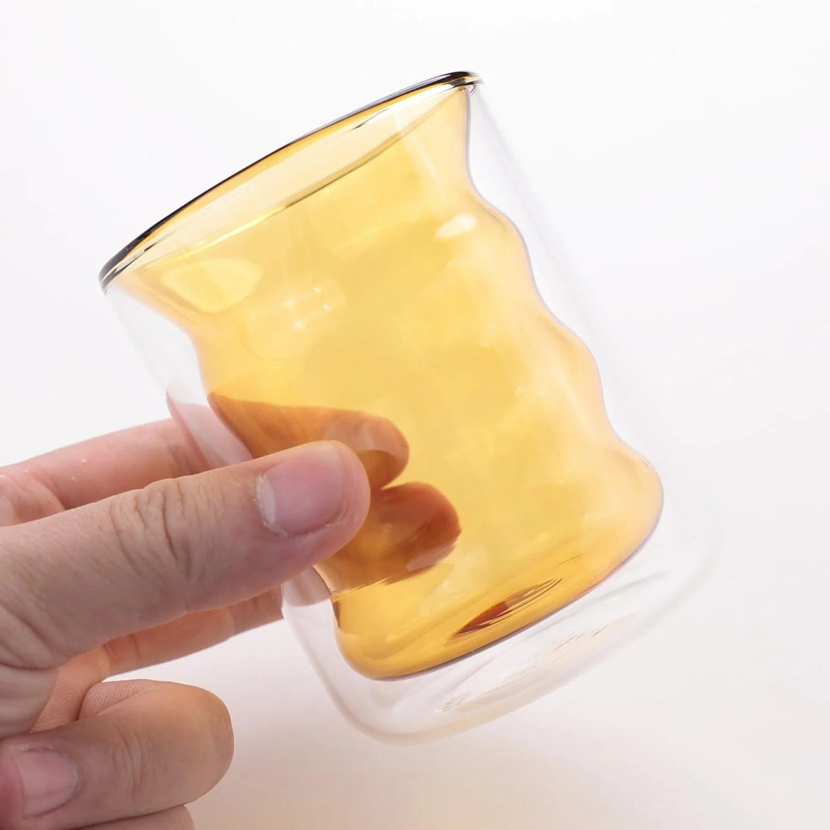 UMAI Curvy Colored Double Walled Cup (200ml) | Yellow | Pack of 2