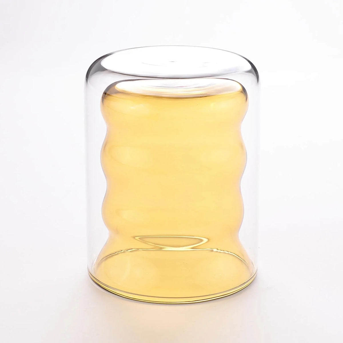 UMAI Curvy Colored Double Walled Cup (200ml) | Yellow | Pack of 2