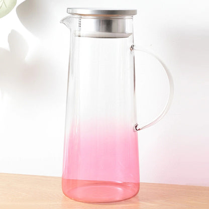 UMAI Premium Borosilicate Glass Jug 970ml Pink SS Lid LP065-PNK