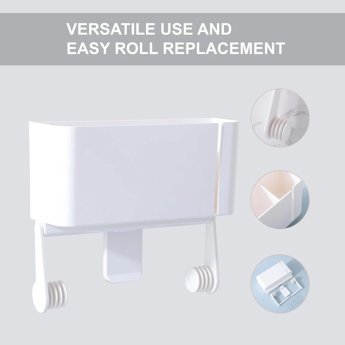 The Better Home White Wall Mounted Tissue Paper Holder Easy Installation 1 Piece