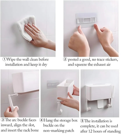The Better Home White Wall Mounted Tissue Paper Holder Easy Installation 1 Piece