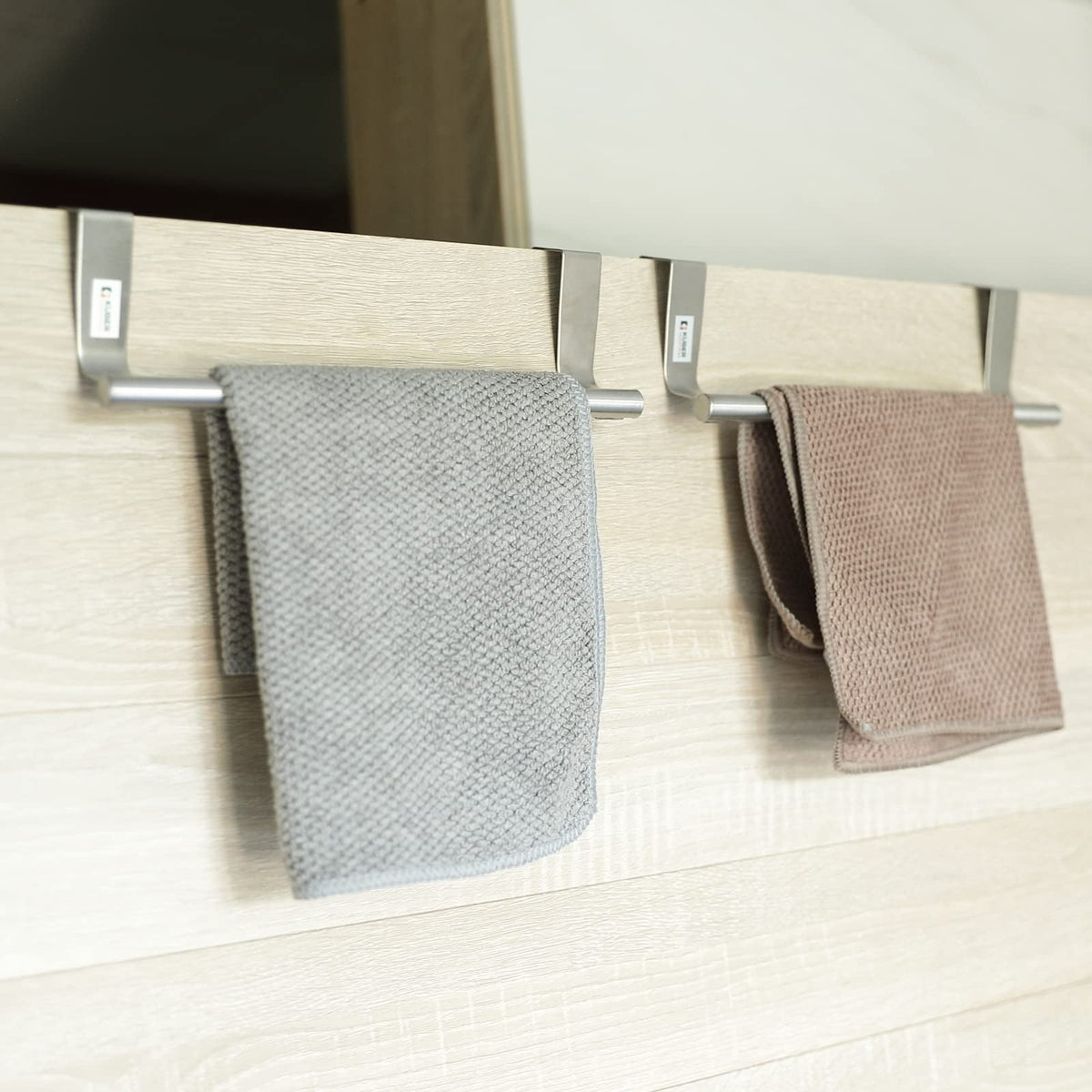 Kuber Industries Wall Mount Tissue Paper Holder Stainless Steel Easy Installation Bathroom Kitchen Organizer Set of 2 Grey Pack of 6