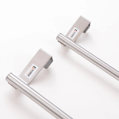 Kuber Industries Wall Mount Tissue Paper Holder Stainless Steel Easy Installation Bathroom Kitchen Organizer Set of 2 Grey Pack of 6