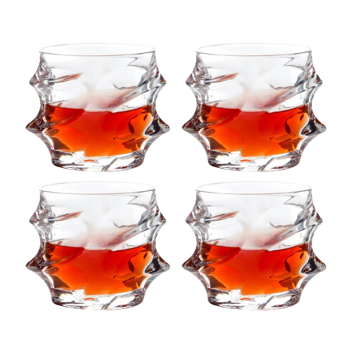 UMAI Whiskey Glasses Set of 4 (240ml) | Lead Free | Heavy Bottom | Transparent