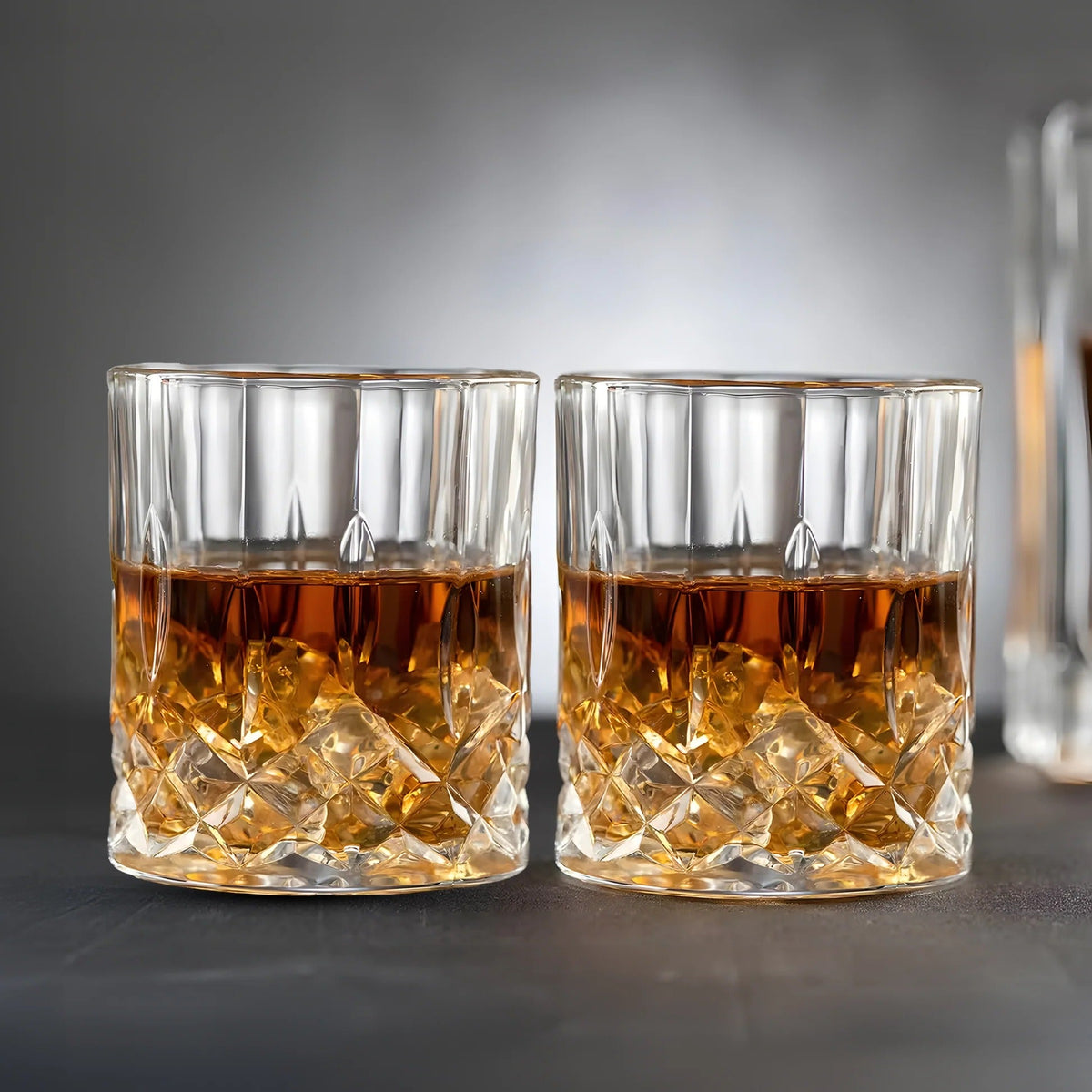 UMAI Whiskey Glasses Set of 2 (300ml) | Heavy Bottom | Lead Free | Crystal Clear