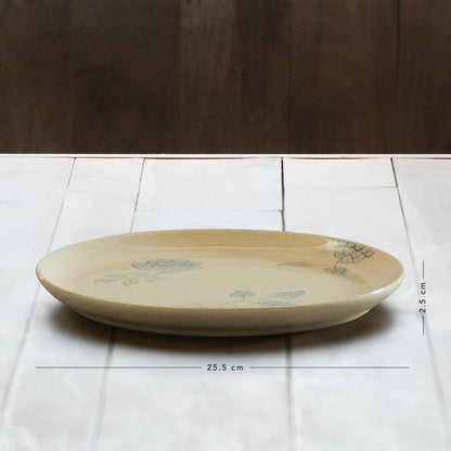 Ellementry Fiore Ceramic Dinner and Side Plate Combo Set of 8 4 of Each Dishwasher Safe Food Grade