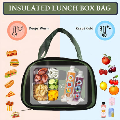 Homestic Insulated Kids Lunch Bag | Leakproof | Stylish Black | For School