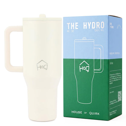 House of Quirk 1200ML Tumbler with Handle & Simple Flip Straw - Avocado