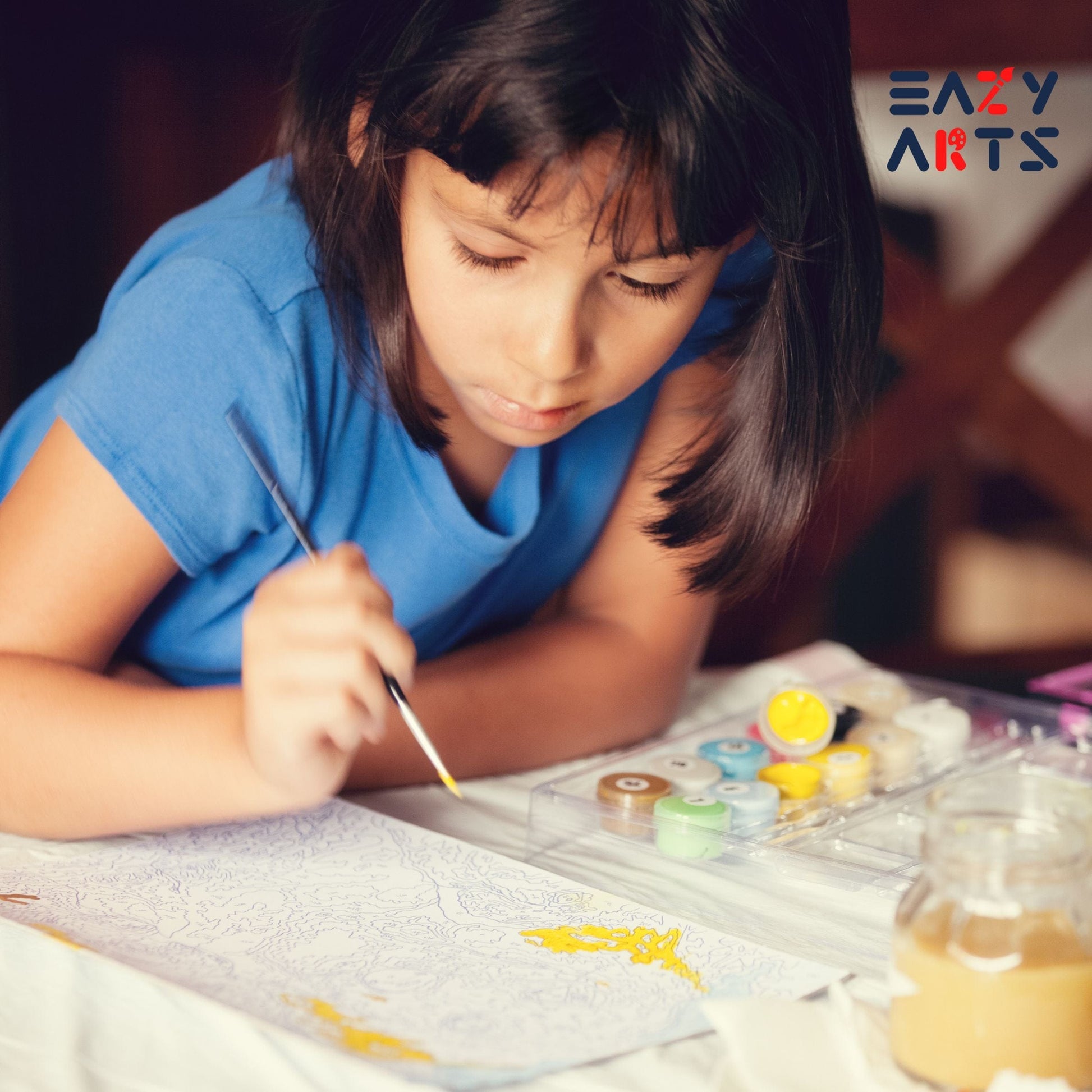 Baby Tiger Sitting Paint By Numbers Kit For Kids