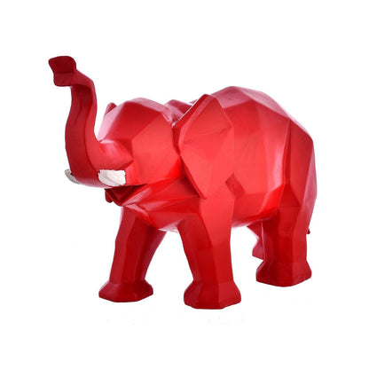 Elephant Showpiece Red