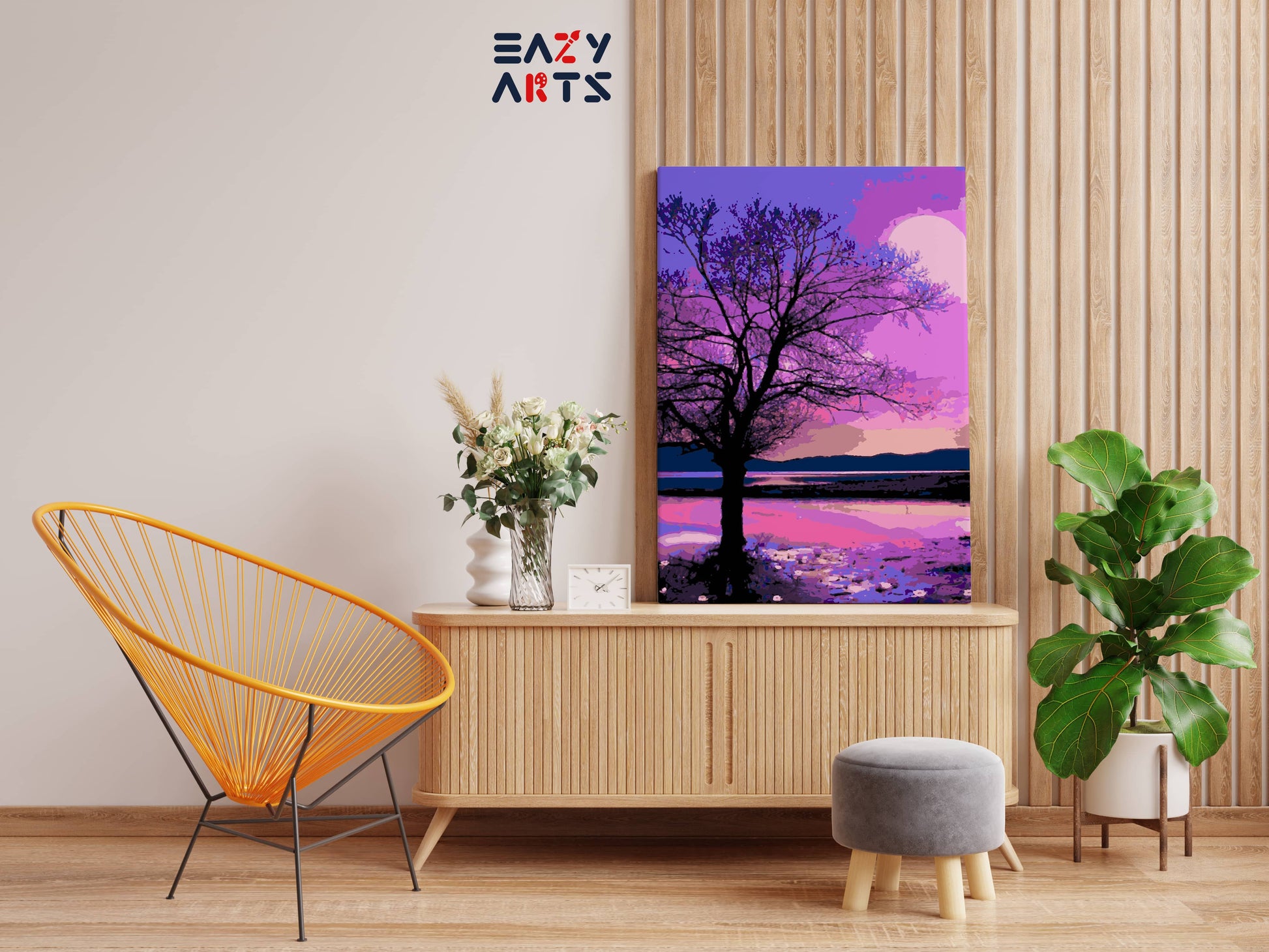 Pinkish Evening Paint By Numbers kit