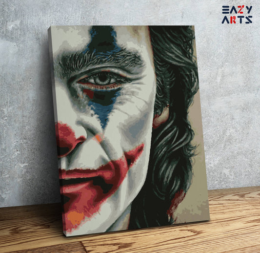 Joker Half Face Paint By Numbers kit