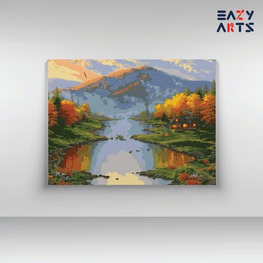 River Mountain and Home Paint By Numbers kit