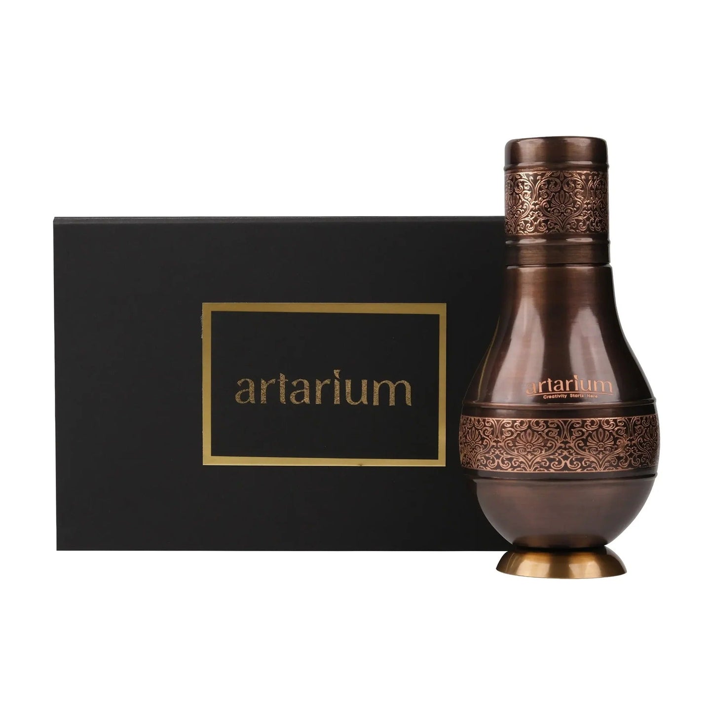 Artarium Antique Etching Pear Copper Water Jar with Gift Box