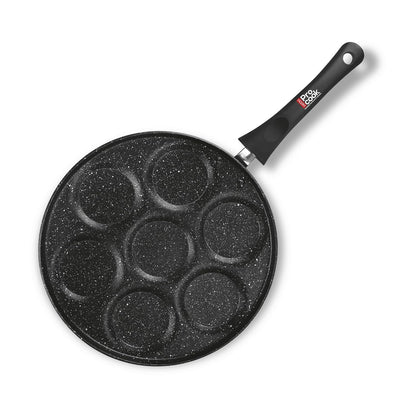 MILTON Pro cook Induction Cookware & Gas Stove Friendly Granito 7-Pit Multi Snack Pan 26cm