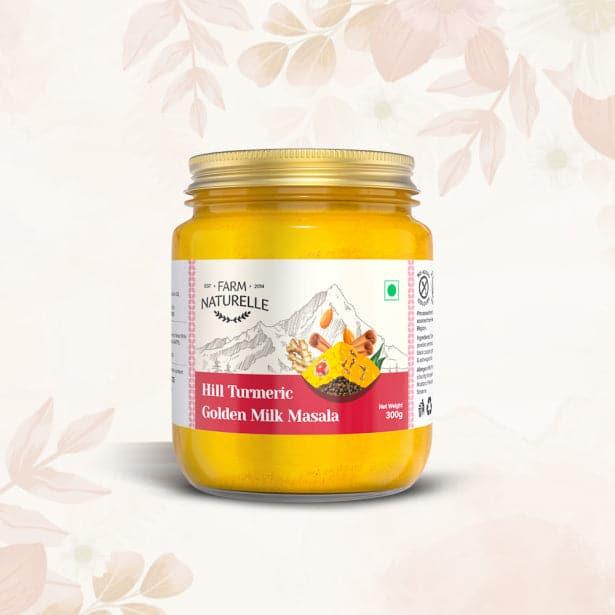 Golden Milk Masala Himalayan Turmeric latte Powder with Natural & Immunizing Spice Blend Himalayan Turmeric, Almonds, Cinnamon, Ginger , Cloves , Ashwagandha & Ground Balck Pepper