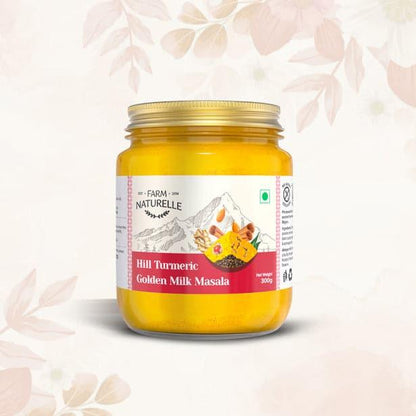 Golden Milk Masala Himalayan Turmeric latte Powder with Natural & Immunizing Spice Blend Himalayan Turmeric, Almonds, Cinnamon, Ginger , Cloves , Ashwagandha & Ground Balck Pepper