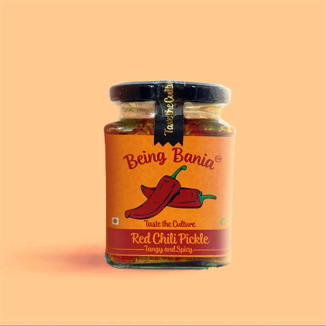 Stuffed Red Chilli Pickle | No Preservatives | 100% Natural