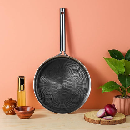 Kraft Futuretec Pro Triply Stainless Steel Dosa Tawa - 30 cm, 2.5 mm Thick