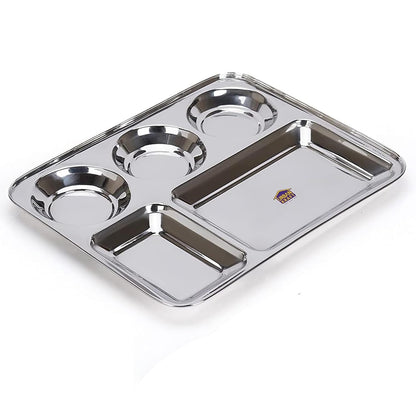 Kraft Stainless Steel Thali 5-Piece Dinner Lunch Set