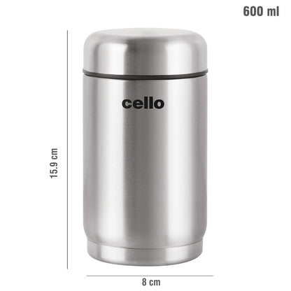Cello Supee Vacuum Insulated Flask 600ml, Silver