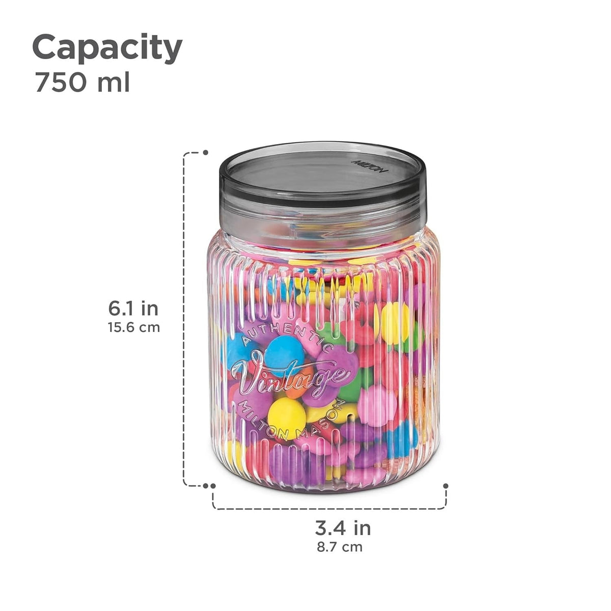 MILTON Olive Airtight Containers with Spoons for Kitchen Storage