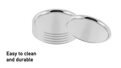 Vinod Kraft Eco Stainless Steel Dinner Plate Set of 6 Pieces