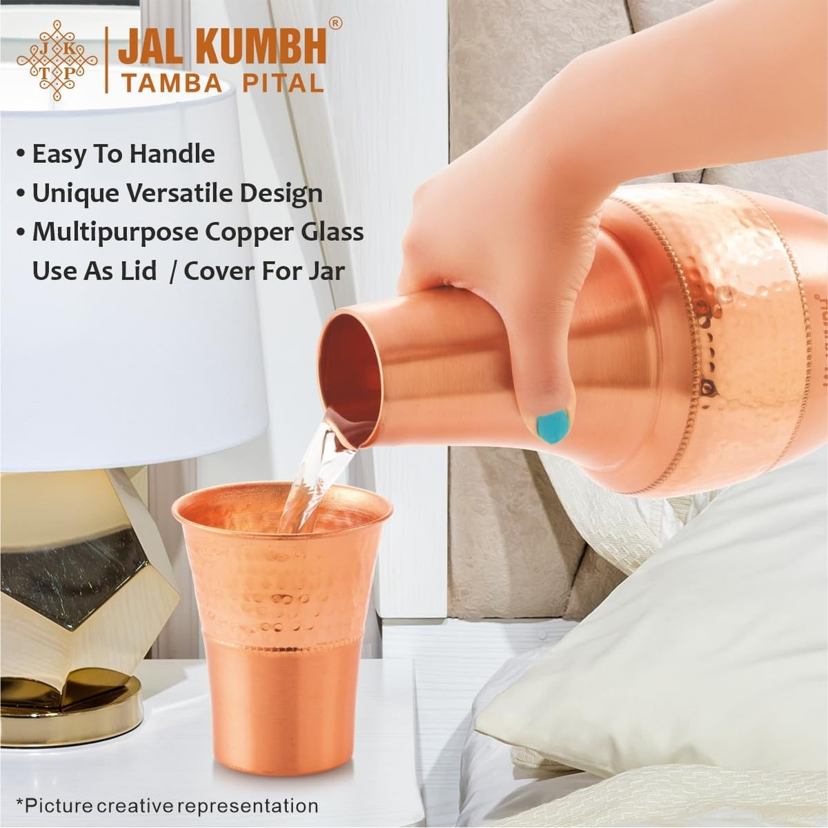 Tosaa Jalkumbh Copper Venus Pot