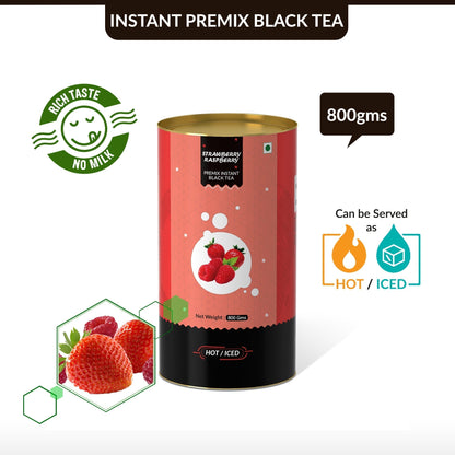 Strawberry & Rasberry Flavored Instant Black Tea