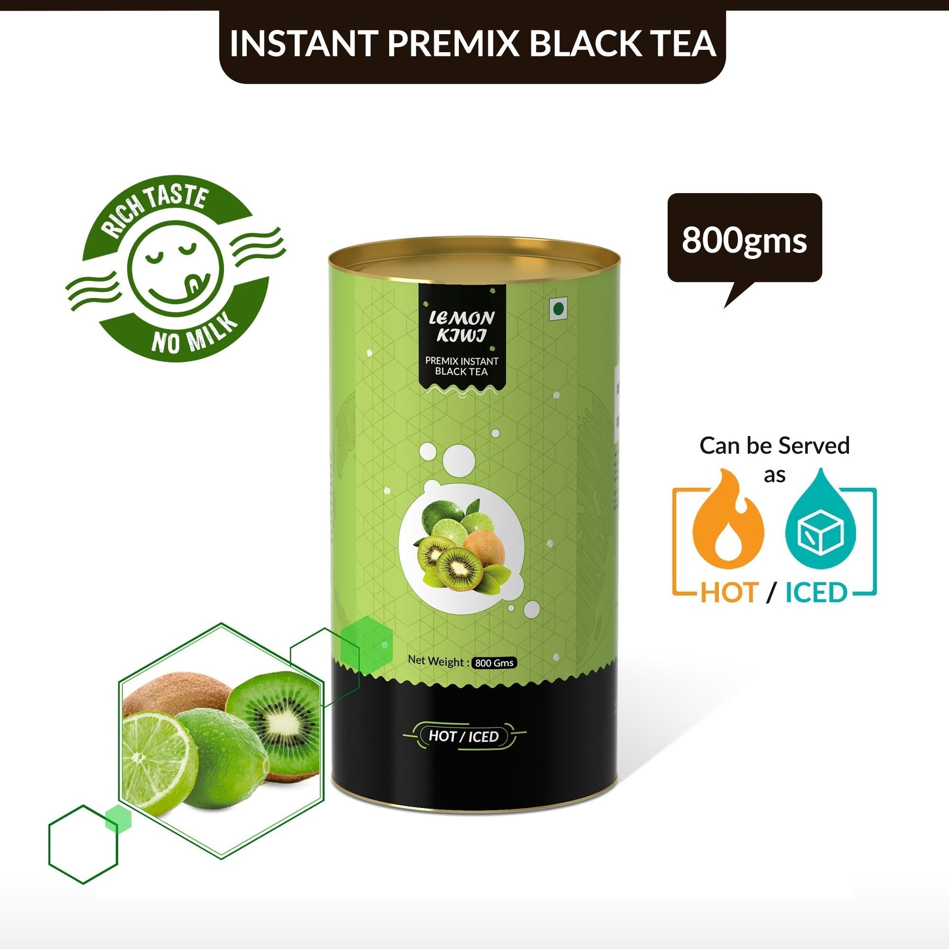 Lemon Kiwi Flavored Instant Black Tea