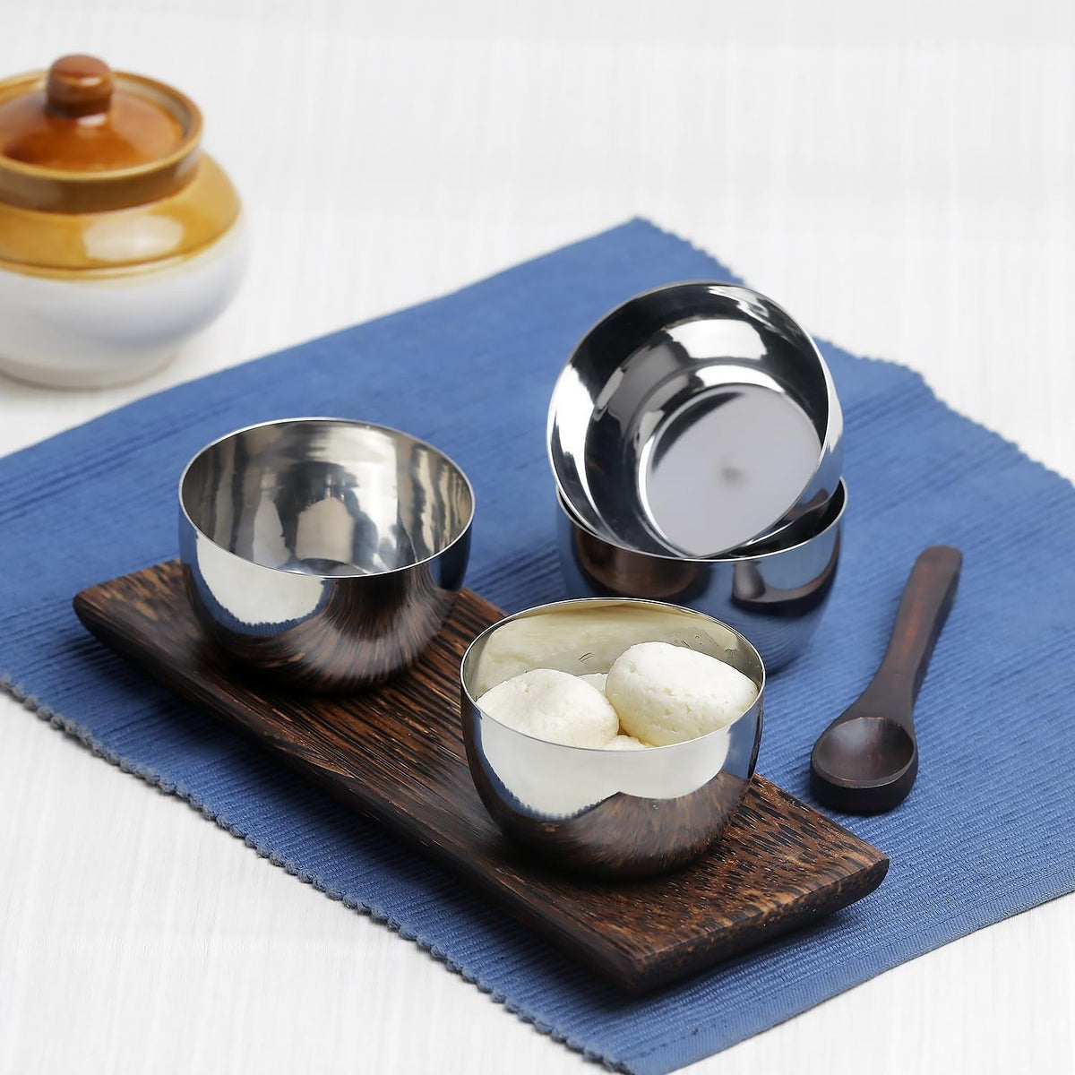 Kraft Premium Stainless Steel Bowl Set of 6-250 ml