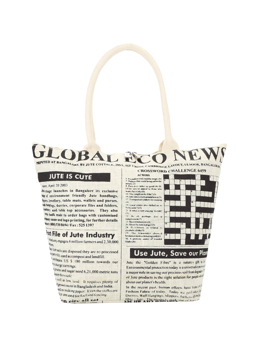 Jute Cottage Gloabal Print Zipper Bag