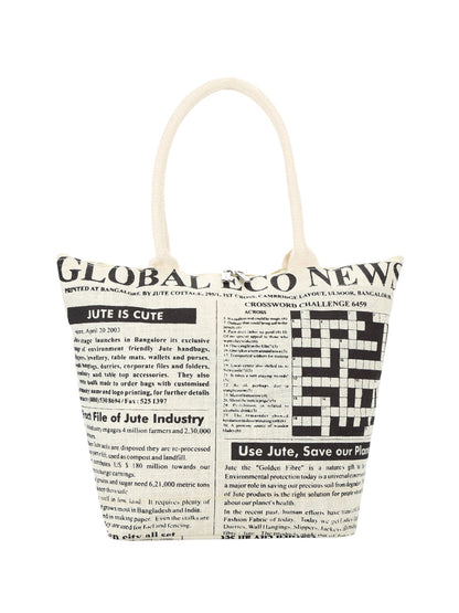 Jute Cottage Gloabal Print Zipper Bag