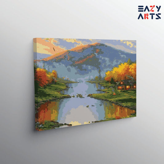 River Mountain and Home Paint By Numbers kit