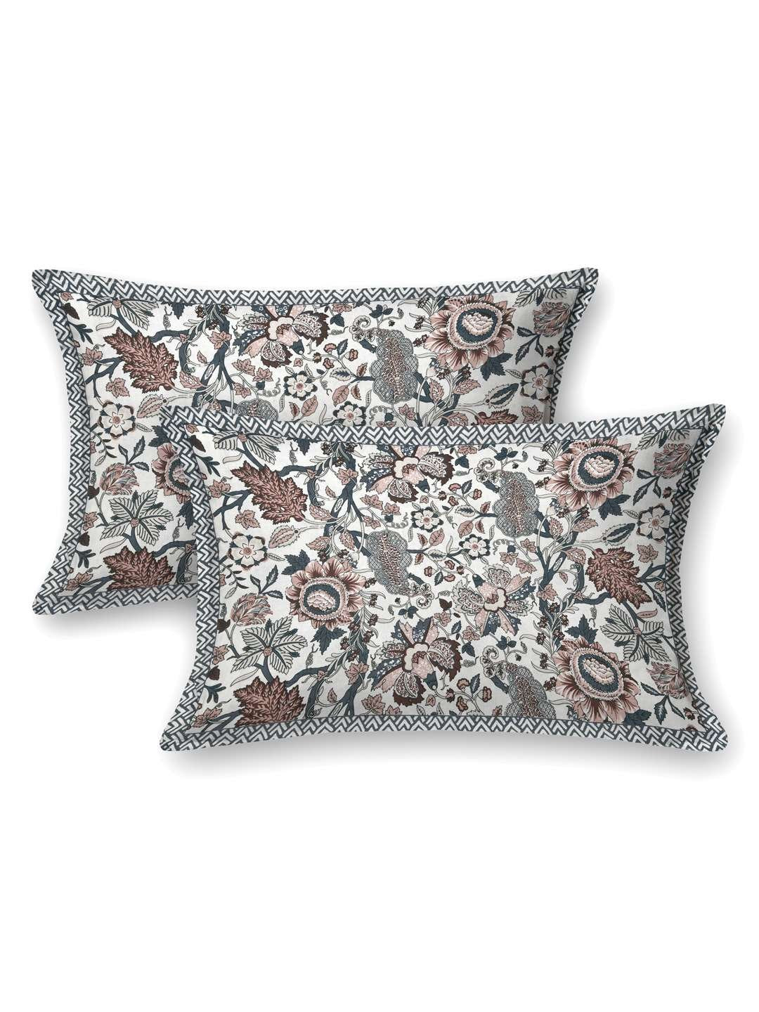 100% Pure Cotton Traditional Printed Bedsheet for Double Bed King Size Bedsheet with 2 Pillow Covers