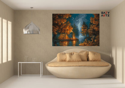 A Night in Jungle Tent Paint By Numbers kit