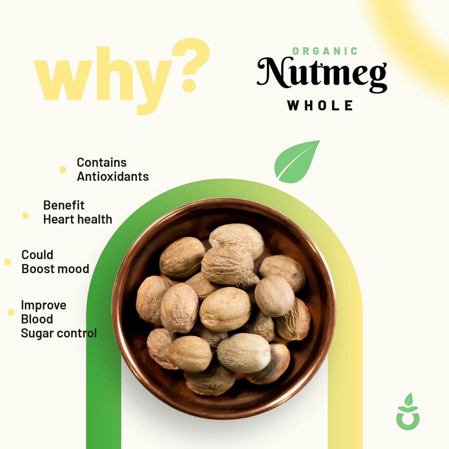 Pure organio Organic Nutmeg Jaiphal