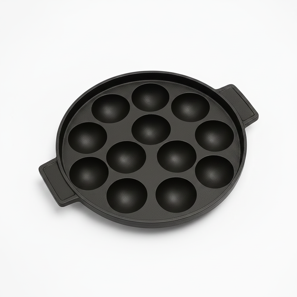 Human Hydro Cast Iron Cookware Set — 30cm Dosa Tawa + 12-Pit Paniyaram Pan with Glass Lid Pre-Seasoned Gas Induction