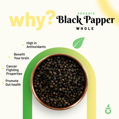 Pure Organio Organic Black Pepper - Kali Mirch