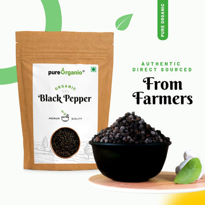 Pure Organio Organic Black Pepper - Kali Mirch