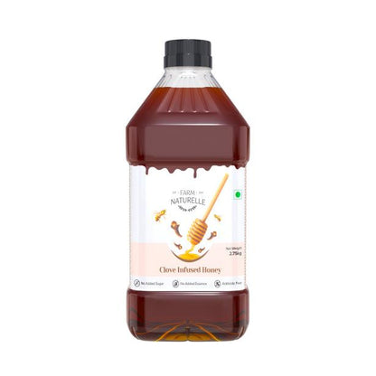 Clove Infused Honey | 100% Pure Honey | Wooden Spoon| Raw, Natural | Lab Tested Honey in Glass Bottle.