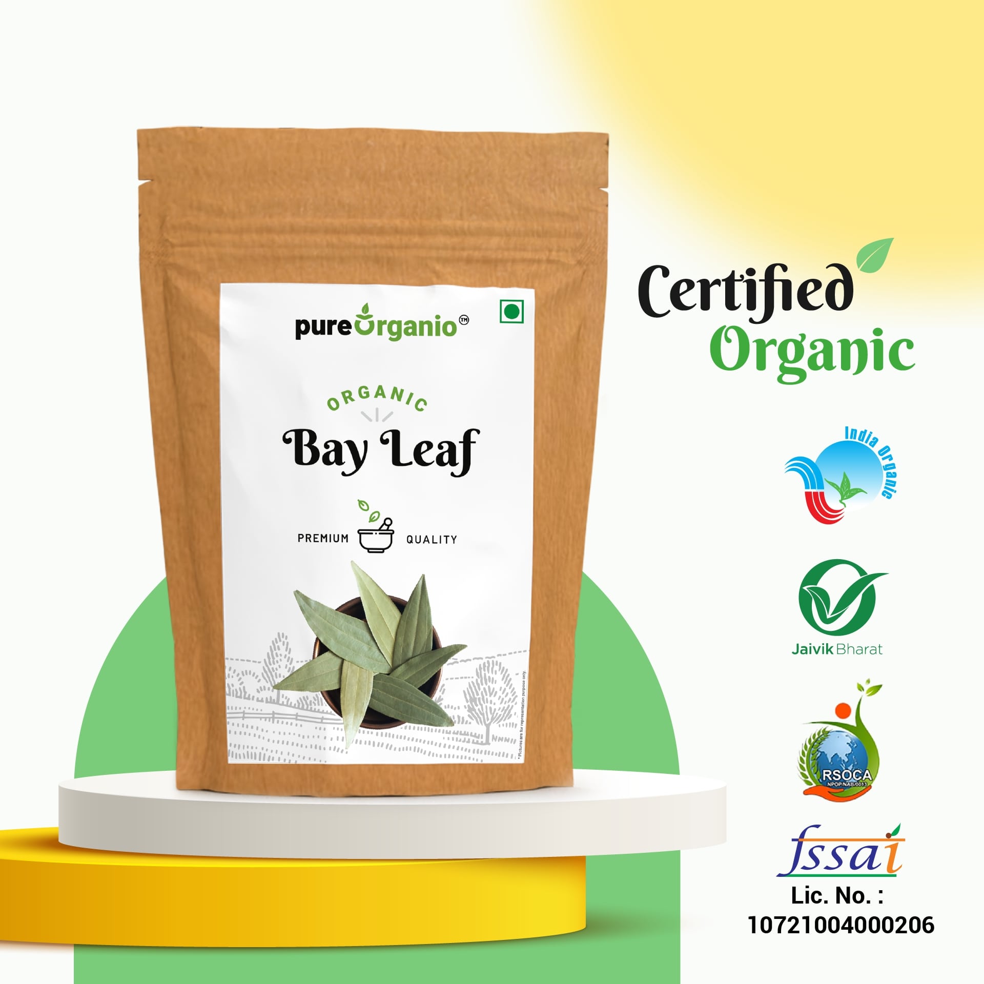 Pure Organio Organic Bayleaf (Tej Patta)