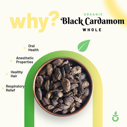 Pure Organio Organic Black Cardamom